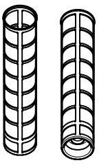 Grünbeck Ersatzfilterkerze 103000010001 100 µm Ohne Schutzglocke, 2er Pack