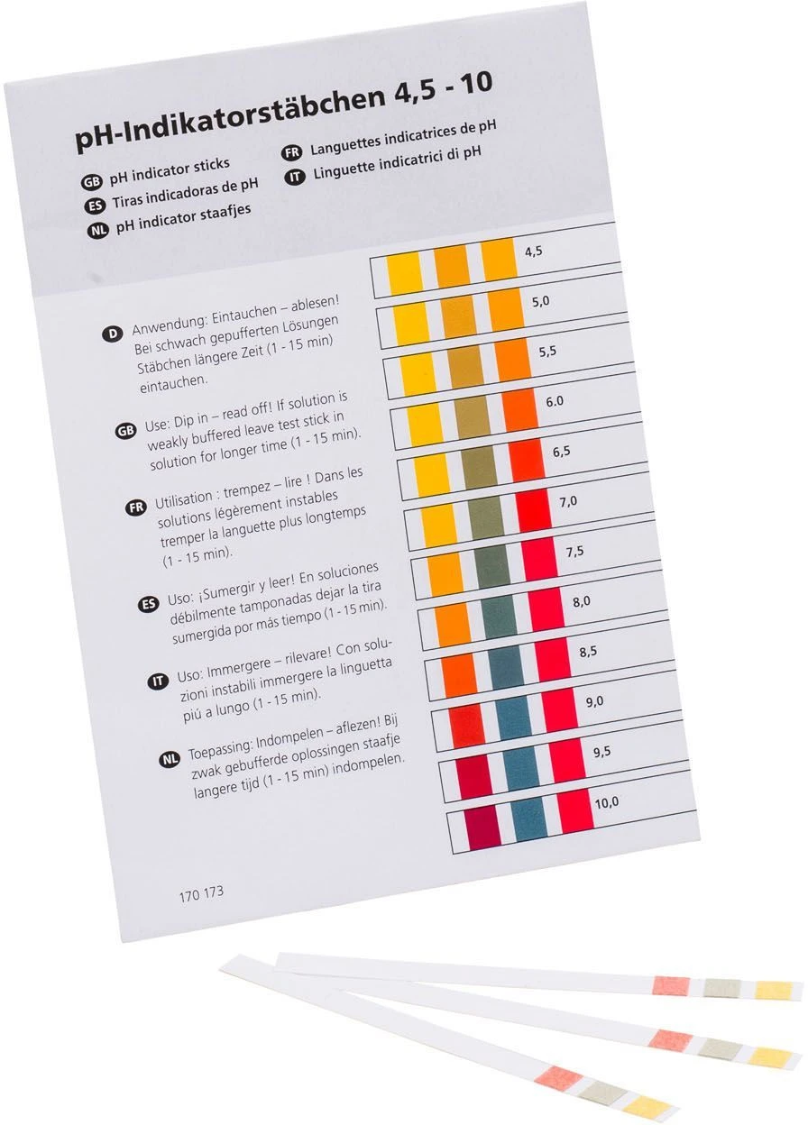 Grünbeck Indikatorstäbchen 170173 PH 4,5-10, 3 Stück 3 Grünbeck Indikatorstäbchen 170173 PH 4,5-10, 3 Stück