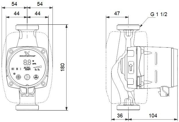 Grundfos Alpha2 Hocheffizienz-Umwälzpumpe 99271969 Edelstahl, 25-40N, 180mm, PN 10, 230 V 4 Grundfos Alpha2 Hocheffizienz-Umwälzpumpe 99271969 Edelstahl, 25-40N, 180mm, PN 10, 230 V – Bild 2