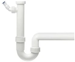 HAAS Spülen-Siphon 2910 DN 40, 1 1/2", Mit Geräteanschluss, Polypropylen, Weiß