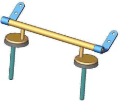 Haro Spezialscharnier 405058 S2502, Edelstahl, Drehpunkthöhe 33mm