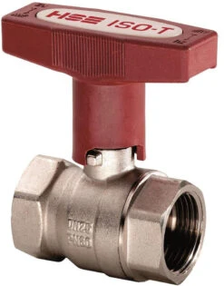 Hermann Schmidt Heizungs-ISO-Kugelhahn H0181458040 Messing Vernickelt, 11/2", Mit Verlängertem T-Griff, PN 40