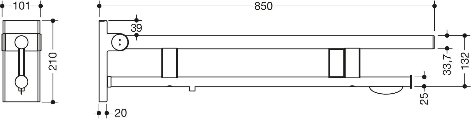 Hewi System 900 Stützklappgriff 900.50.13260DX Ausladung 850 Mm, Edelstahl Pulverbeschichtet Weiß Tiefmatt, Rechts 4 Hewi System 900 Stützklappgriff 900.50.13260DX Ausladung 850 Mm, Edelstahl Pulverbeschichtet Weiß Tiefmatt, Rechts – Bild 2