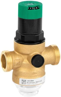Honeywell Druckminderer D06F34E Mit Einstellanzeige, Messing E, 3/4"