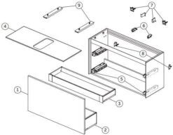 Ideal Standard Conca Waschtisch-Unterschrank T4319Y5 Ohne Ausschnitt, 1 Auszug, 100 X 37 X 55 Cm, Walnuss Dunkel Furnier -Geberit Store Ideal Standard Conca Waschtisch Unterschrank T4319Y5 ohne Ausschnitt 1 Auszug 100 x 37 x 55 cm Walnuss dunkel Furnier 9