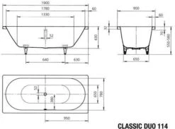 Kaldewei Badewanne Classic Duo 114 291500010001 190 X 90 X 43 Cm, Weiss 9 Kaldewei Badewanne Classic Duo 114 291500010001 190 X 90 X 43 Cm, Weiss -Geberit Store Kaldewei Badewanne Classic Duo 114 291500010001 190 x 90 x 43 cm weiss 3