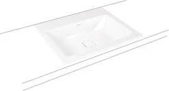 Kaldewei Cono Einbau-Waschtisch 901606003030 3080, 60x50cm, Bahamabeige Perl-Effekt, Ohne Überlauf, Ohne Hahnloch