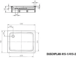 Kaldewei Duschplan Duschwanne 431535000001 70x120x6,5cm, Mit Träger, Antislip, Weiß -Geberit Store Kaldewei Duschplan Duschwanne 431535000001 70x120x65cm mit Traeger Antislip weiss 4
