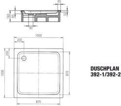 Kaldewei Duschplan Duschwanne 440200013199 100x100x6,5cm, Perl-Effekt, Manhattan -Geberit Store Kaldewei Duschplan Duschwanne 440200013199 100x100x65cm Perl Effekt manhattan 4