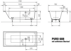 Kaldewei Puro Badewanne 258834013199 170x70cm, Überlauf Seitlich, Vollantislip Perl-Effekt, Manhattan 7 Kaldewei Puro Badewanne 258834013199 170x70cm, Überlauf Seitlich, Vollantislip Perl-Effekt, Manhattan -Geberit Store Kaldewei Puro Badewanne 258834013199 170x70cm Ueberlauf seitlich Vollantislip Perl Effekt manhattan 2