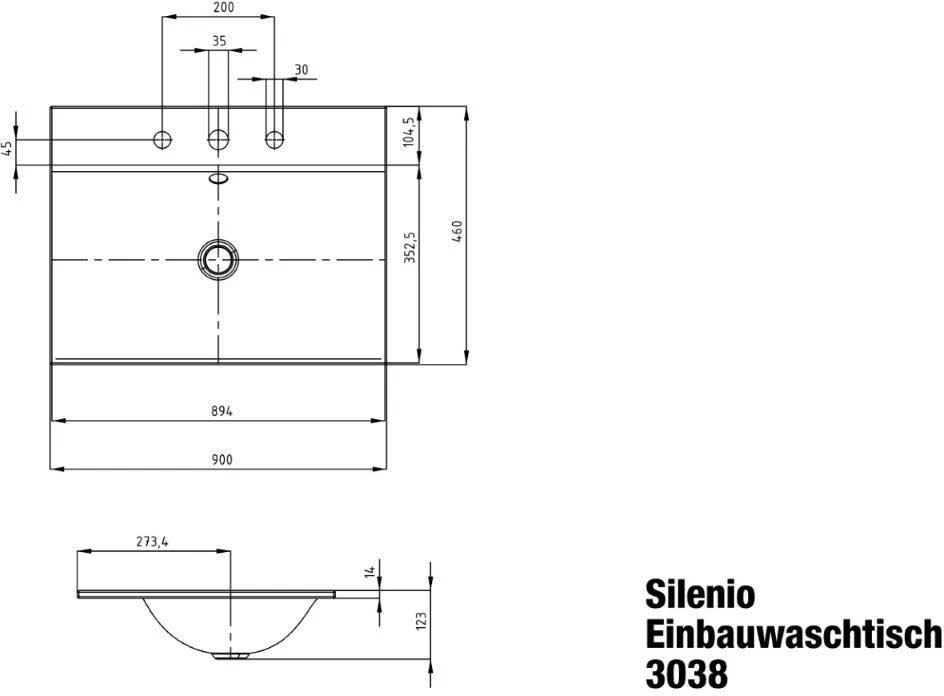 Kaldewei Silenio Einbau-Waschtisch 907806003199 3038, 90 X 46 Cm, Manhattan Perl-Effekt, Überlauf, Ohne Hahnloch 7 Kaldewei Silenio Einbau-Waschtisch 907806003199 3038, 90 X 46 Cm, Manhattan Perl-Effekt, Überlauf, Ohne Hahnloch – Bild 5