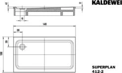 Kaldewei Superplan Xxl Duschwanne 431235040001 100x140x4,3cm, Mit Träger, Vollantislip, Weiß -Geberit Store Kaldewei Superplan xxl Duschwanne 431235040001 100x140x43cm mit Traeger Vollantislip weiss 6