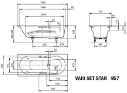 Kaldewei Vaio Set Badewanne 233734013030 160x70cm, Vollantislip Perl-Effekt, Bahamabeige -Geberit Store Kaldewei Vaio set Badewanne 233734013030 160x70cm Vollantislip Perl Effekt bahamabeige 2