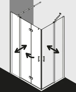 Kermi Diga Eckeinstieg-Hälfte Pendel-Falttür M Festfeld DIF2R123182PK 123x185cm, Weiß, ESG Klar Clean, Rechts, Auf Duschplatz 12 Kermi Diga Eckeinstieg-Hälfte Pendel-Falttür M Festfeld DIF2R123182PK 123x185cm, Weiß, ESG Klar Clean, Rechts, Auf Duschplatz -Geberit Store Kermi Diga Eckeinstieg Haelfte Pendel Falttuer m Festfeld DIF2R123182PK 123x185cm weiss ESG klar Clean rechts auf Duschplatz 4
