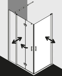 Kermi Diga Eckeinstiegshälfte Pendeltür DI1ER080182AK 80x185cm, Weiß, ESG Klar, Rechts, Auf Duschwanne 7 Kermi Diga Eckeinstiegshälfte Pendeltür DI1ER080182AK 80x185cm, Weiß, ESG Klar, Rechts, Auf Duschwanne -Geberit Store Kermi Diga Eckeinstiegshaelfte Pendeltuer DI1ER080182AK 80x185cm weiss ESG klar rechts auf Duschwanne 1
