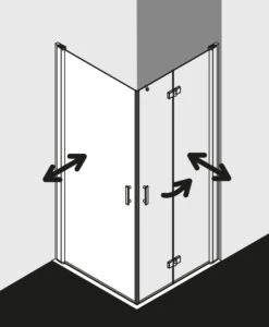 Kermi Diga Eckeinstiegshälfte Pendeltür DI1ER080182AK 80x185cm, Weiß, ESG Klar, Rechts, Auf Duschwanne 8 Kermi Diga Eckeinstiegshälfte Pendeltür DI1ER080182AK 80x185cm, Weiß, ESG Klar, Rechts, Auf Duschwanne -Geberit Store Kermi Diga Eckeinstiegshaelfte Pendeltuer DI1ER080182AK 80x185cm weiss ESG klar rechts auf Duschwanne 2