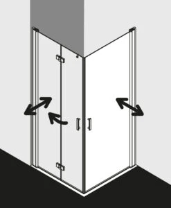 Kermi Diga Eckeinstiegshälfte Pendeltür DI1ER080182AK 80x185cm, Weiß, ESG Klar, Rechts, Auf Duschwanne 9 Kermi Diga Eckeinstiegshälfte Pendeltür DI1ER080182AK 80x185cm, Weiß, ESG Klar, Rechts, Auf Duschwanne -Geberit Store Kermi Diga Eckeinstiegshaelfte Pendeltuer DI1ER080182AK 80x185cm weiss ESG klar rechts auf Duschwanne 3