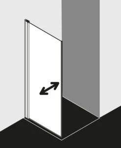 Kermi Diga Seitenwand Beweglich DITBL100202AK 100x200cm, Weiß, ESG Klar, Links, Auf Duschwanne -Geberit Store Kermi Diga Seitenwand beweglich DITBL100202AK 100x200cm weiss ESG klar links auf Duschwanne 1