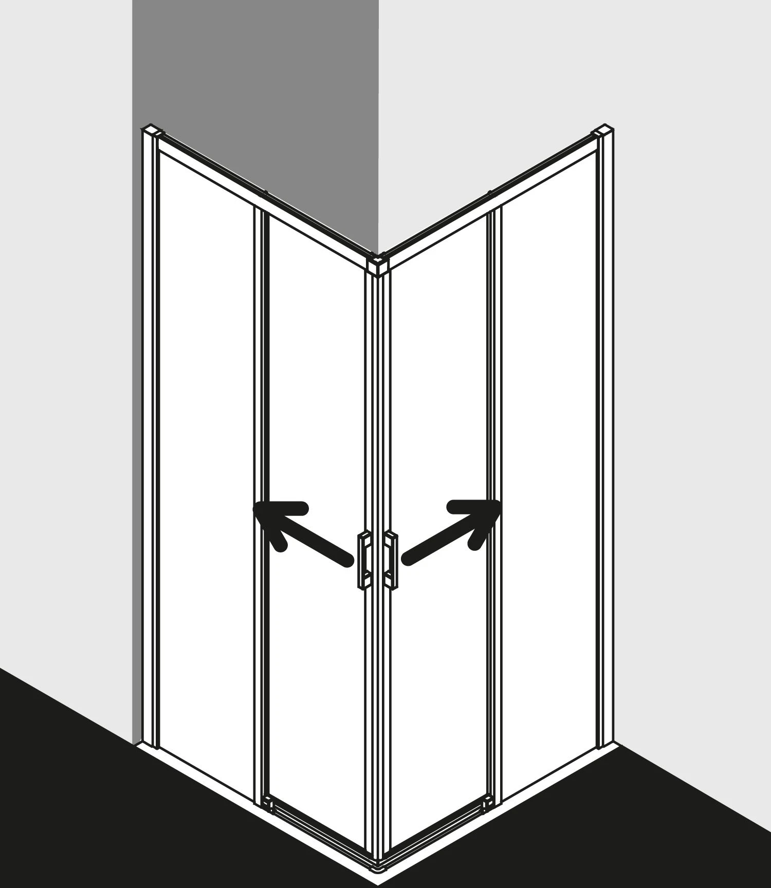 Kermi Liga Eckeinstieg-Hälfte Gleitt. 2-tlg. Bodenfrei LIC2L075201PK 75x200cm, Silber Mattglanz, ESG Klar Clean, Links, Auf Duschwanne 4 Kermi Liga Eckeinstieg-Hälfte Gleitt. 2-tlg. Bodenfrei LIC2L075201PK 75x200cm, Silber Mattglanz, ESG Klar Clean, Links, Auf Duschwanne – Bild 2