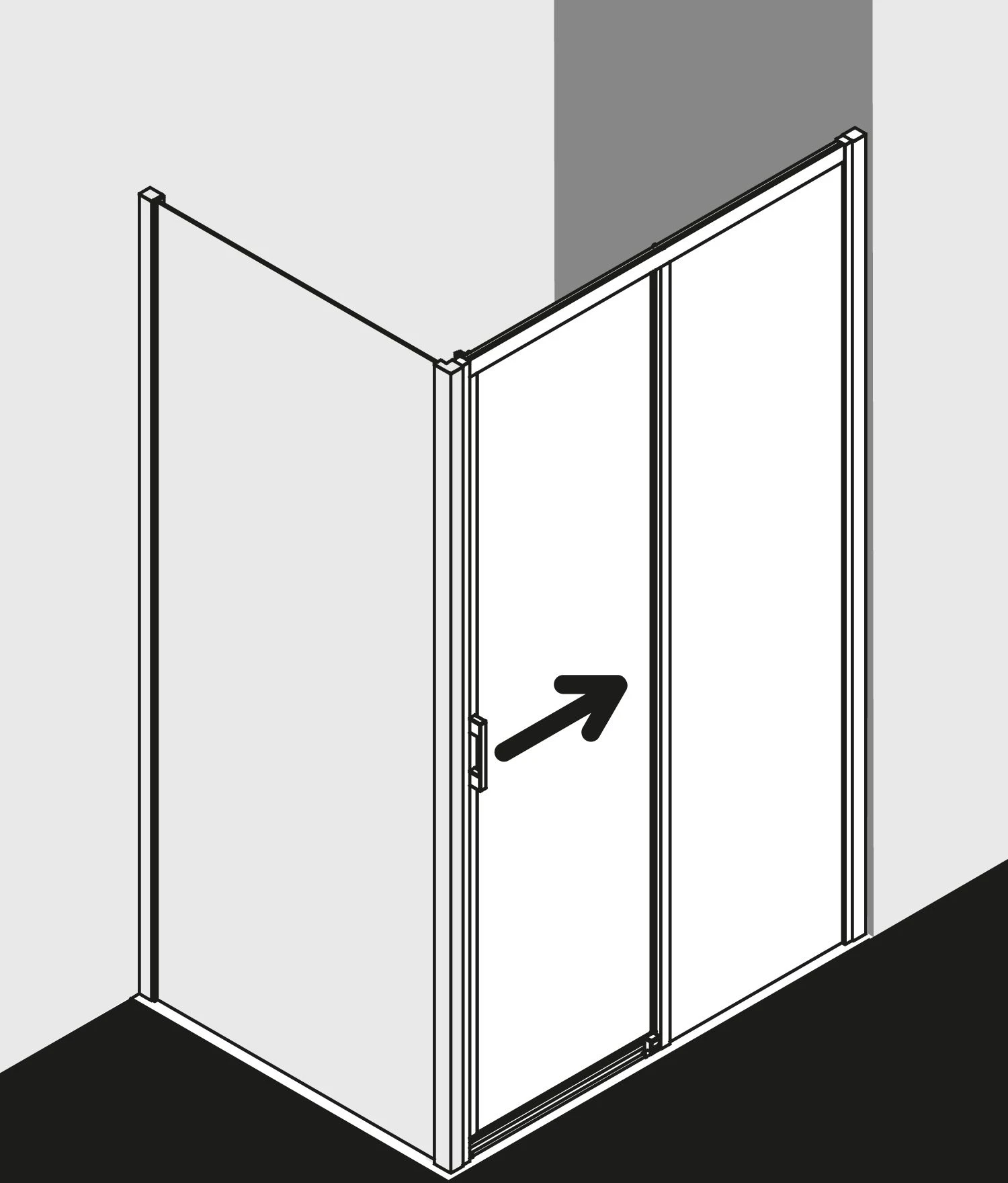 Kermi Liga Gleittür 2-tlg. Bodenfrei Mit Festfeld LID2L160201AK 156-161x200cm, Silber Mattglanz, ESG Klar, Links, Auf Duschwanne 7 Kermi Liga Gleittür 2-tlg. Bodenfrei Mit Festfeld LID2L160201AK 156-161x200cm, Silber Mattglanz, ESG Klar, Links, Auf Duschwanne – Bild 5