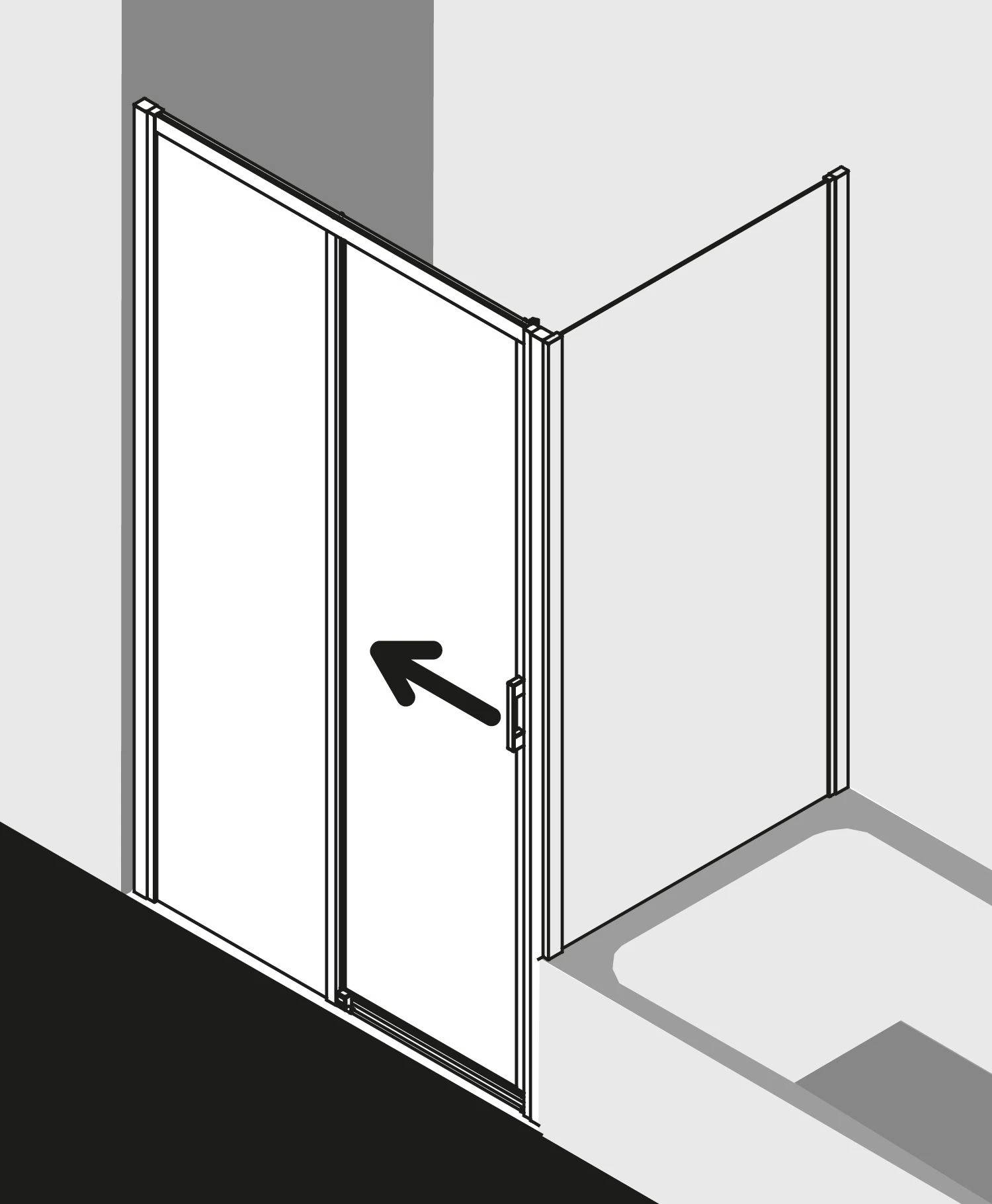 Kermi Liga Gleittür 2-tlg. Bodenfrei Mit Festfeld LID2L160201AK 156-161x200cm, Silber Mattglanz, ESG Klar, Links, Auf Duschwanne 8 Kermi Liga Gleittür 2-tlg. Bodenfrei Mit Festfeld LID2L160201AK 156-161x200cm, Silber Mattglanz, ESG Klar, Links, Auf Duschwanne – Bild 6