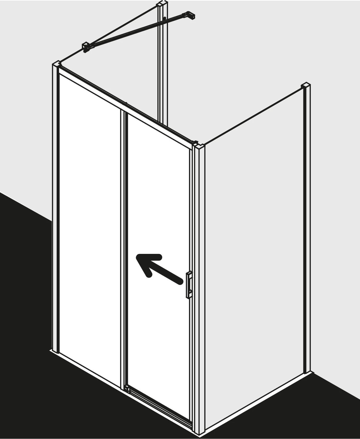 Kermi Liga Gleittür 2-tlg. Bodenfrei Mit Festfeld LID2L160201AK 156-161x200cm, Silber Mattglanz, ESG Klar, Links, Auf Duschwanne 10 Kermi Liga Gleittür 2-tlg. Bodenfrei Mit Festfeld LID2L160201AK 156-161x200cm, Silber Mattglanz, ESG Klar, Links, Auf Duschwanne – Bild 8