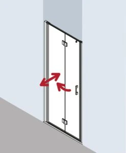 Kermi Liga Pendel-Falttür Für Seitenwand LI2SL100181AK 100x185cm, Silber Mattglanz, ESG Klar, Links, Auf Duschwanne -Geberit Store Kermi Liga Pendel Falttuer fuer Seitenwand LI2SL100181AK 100x185cm silber mattglanz ESG klar links auf Duschwanne 7