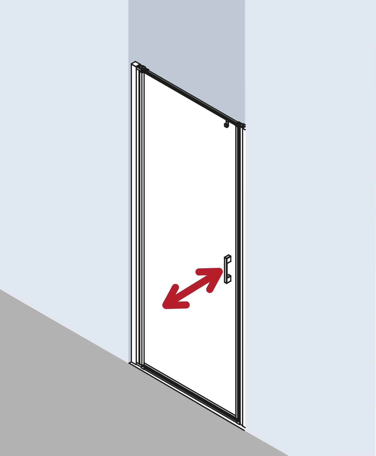 Kermi Liga Pendeltür Für Seitenwand LI1WR10518VAK 105x185cm, Silber Hochglanz, ESG Klar, Rechts, Auf Duschwanne 8 Kermi Liga Pendeltür Für Seitenwand LI1WR10518VAK 105x185cm, Silber Hochglanz, ESG Klar, Rechts, Auf Duschwanne – Bild 6