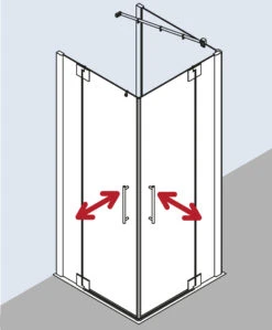 Kermi Pasa XP Eckeinstieg-Pendeltür Mit Festfeld PXEPR09020VAK 90x200cm, Silber Hochglanz, ESG Klar, Halbteil Rechts, Auf Duschwanne 8 Kermi Pasa XP Eckeinstieg-Pendeltür Mit Festfeld PXEPR09020VAK 90x200cm, Silber Hochglanz, ESG Klar, Halbteil Rechts, Auf Duschwanne -Geberit Store Kermi Pasa XP Eckeinstieg Pendeltuer mit Festfeld PXEPR09020VAK 90x200cm silber hochglanz ESG klar Halbteil rechts auf Duschwanne 2