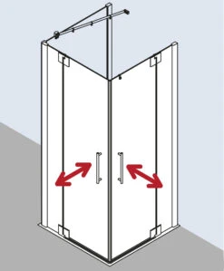 Kermi Pasa XP Eckeinstieg-Pendeltür Mit Festfeld PXEPR09020VAK 90x200cm, Silber Hochglanz, ESG Klar, Halbteil Rechts, Auf Duschwanne 9 Kermi Pasa XP Eckeinstieg-Pendeltür Mit Festfeld PXEPR09020VAK 90x200cm, Silber Hochglanz, ESG Klar, Halbteil Rechts, Auf Duschwanne -Geberit Store Kermi Pasa XP Eckeinstieg Pendeltuer mit Festfeld PXEPR09020VAK 90x200cm silber hochglanz ESG klar Halbteil rechts auf Duschwanne 3