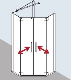 Kermi Pasa XP Fünfeck-Duschkabine Pendeltür PXF4509018VYK 90x90x185cm, Silber Glanz, ESG SR OpacoClean 8 Kermi Pasa XP Fünfeck-Duschkabine Pendeltür PXF4509018VYK 90x90x185cm, Silber Glanz, ESG SR OpacoClean -Geberit Store Kermi Pasa XP Fuenfeck Duschkabine Pendeltuer PXF4509018VYK 90x90x185cm silber glanz ESG SR OpacoClean 2