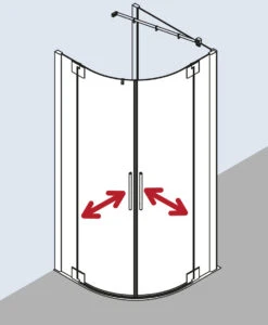Kermi Pasa XP Viertelkreis-Pendeltür PXP50V7118VPK 90x120x185cm, Radius 50cm, Silber Hochglanz, ESG Klar Clean 8 Kermi Pasa XP Viertelkreis-Pendeltür PXP50V7118VPK 90x120x185cm, Radius 50cm, Silber Hochglanz, ESG Klar Clean -Geberit Store Kermi Pasa XP Viertelkreis Pendeltuer PXP50V7118VPK 90x120x185cm Radius 50cm silber hochglanz ESG klar Clean 2