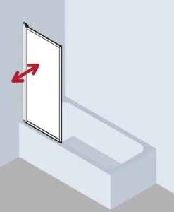 Kermi Vario 2000 Faltwand 1-flügelig V2FW1065141UK 70,1-71,7x140cm, Silber Mattgl., ESG SR Opaco -Geberit Store Kermi Vario 2000 Faltwand 1 fluegelig V2FW1065141UK 701 717x140cm silber mattgl. ESG SR Opaco 1