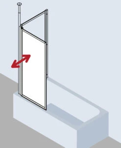 Kermi Vario 2000 Faltwand 1-flügelig V2FW1070141UK 75,1-76,7x140cm, Silber Mattgl., ESG SR Opaco -Geberit Store Kermi Vario 2000 Faltwand 1 fluegelig V2FW1070141UK 751 767x140cm silber mattgl. ESG SR Opaco 2