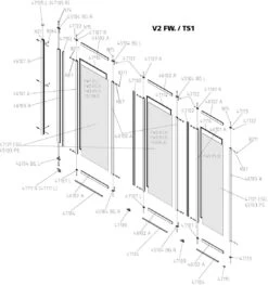 Kermi Vario 2000 Faltwand 1-flügelig V2FW1070141UK 75,1-76,7x140cm, Silber Mattgl., ESG SR Opaco -Geberit Store Kermi Vario 2000 Faltwand 1 fluegelig V2FW1070141UK 751 767x140cm silber mattgl. ESG SR Opaco 5