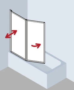 Kermi Vario 2000 Faltwand 2-flügelig V2TS1075142YK 101,1-102,7x140cm, Weiß, ESG SR Opaco Clean 15 Kermi Vario 2000 Faltwand 2-flügelig V2TS1075142YK 101,1-102,7x140cm, Weiß, ESG SR Opaco Clean -Geberit Store Kermi Vario 2000 Faltwand 2 fluegelig V2TS1075142YK 1011 1027x140cm weiss ESG SR Opaco Clean 3