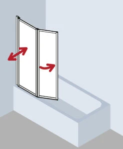 Kermi Vario 2000 Faltwand 2-flügelig V2TS1075142YK 101,1-102,7x140cm, Weiß, ESG SR Opaco Clean 19 Kermi Vario 2000 Faltwand 2-flügelig V2TS1075142YK 101,1-102,7x140cm, Weiß, ESG SR Opaco Clean -Geberit Store Kermi Vario 2000 Faltwand 2 fluegelig V2TS1075142YK 1011 1027x140cm weiss ESG SR Opaco Clean 7