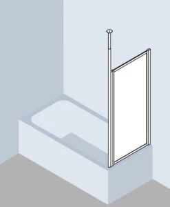 Kermi Vario 2000 Seitenwand V2TWD070141UK 61,4-64,6x140cm, Silber Mattgl., ESG SR Opaco -Geberit Store Kermi Vario 2000 Seitenwand V2TWD070141UK 614 646x140cm silber mattgl. ESG SR Opaco 2