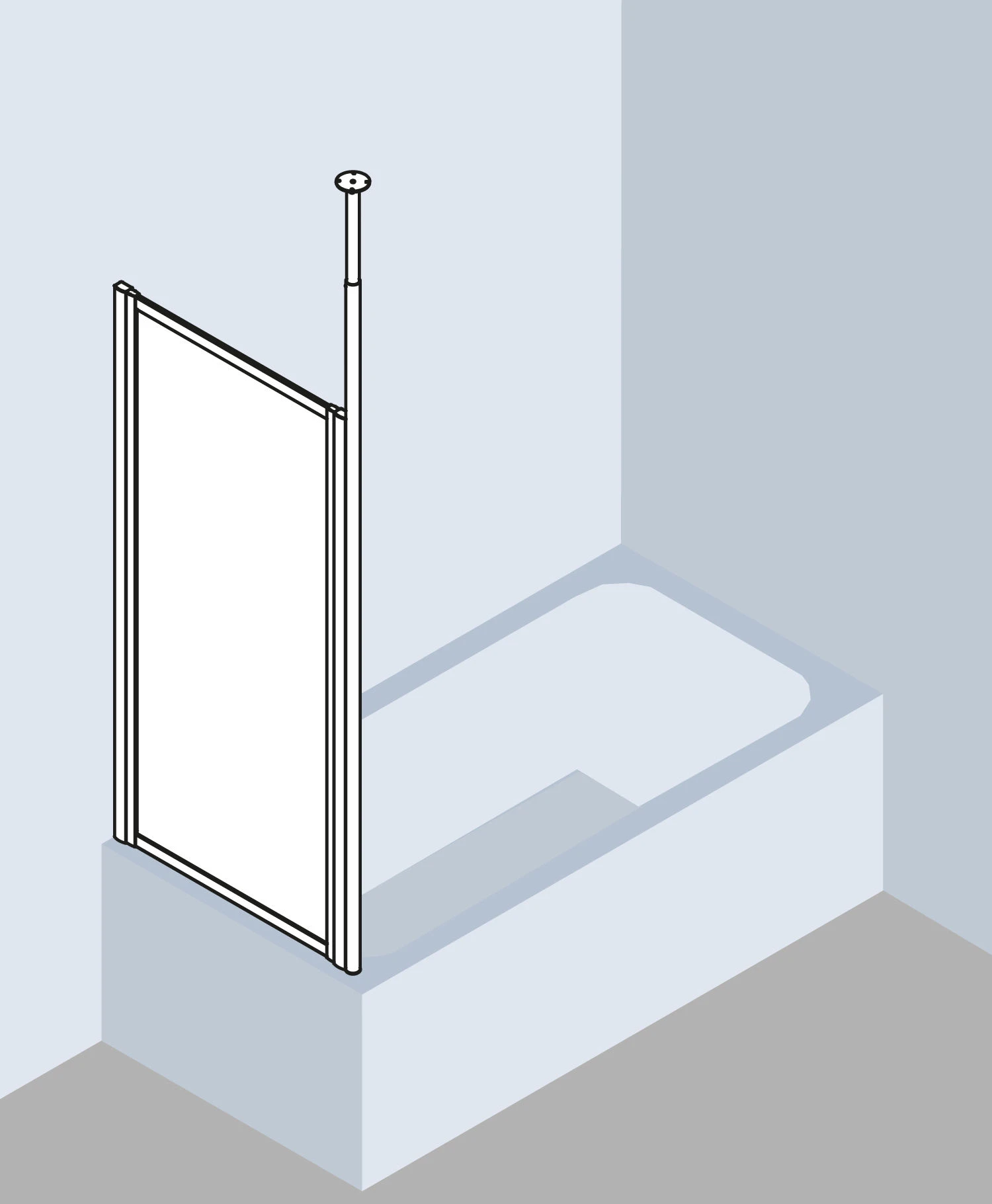 Kermi Vario 2000 Seitenwand V2TWD0701422K 61,4-64,6x140cm, Weiß, Kerolan Perl 4 Kermi Vario 2000 Seitenwand V2TWD0701422K 61,4-64,6x140cm, Weiß, Kerolan Perl – Bild 2