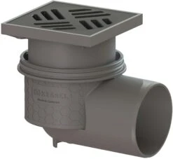 Kessel Bodenablauf Practicus 4511040 DN 100, Rost, Ablauf Seitlich