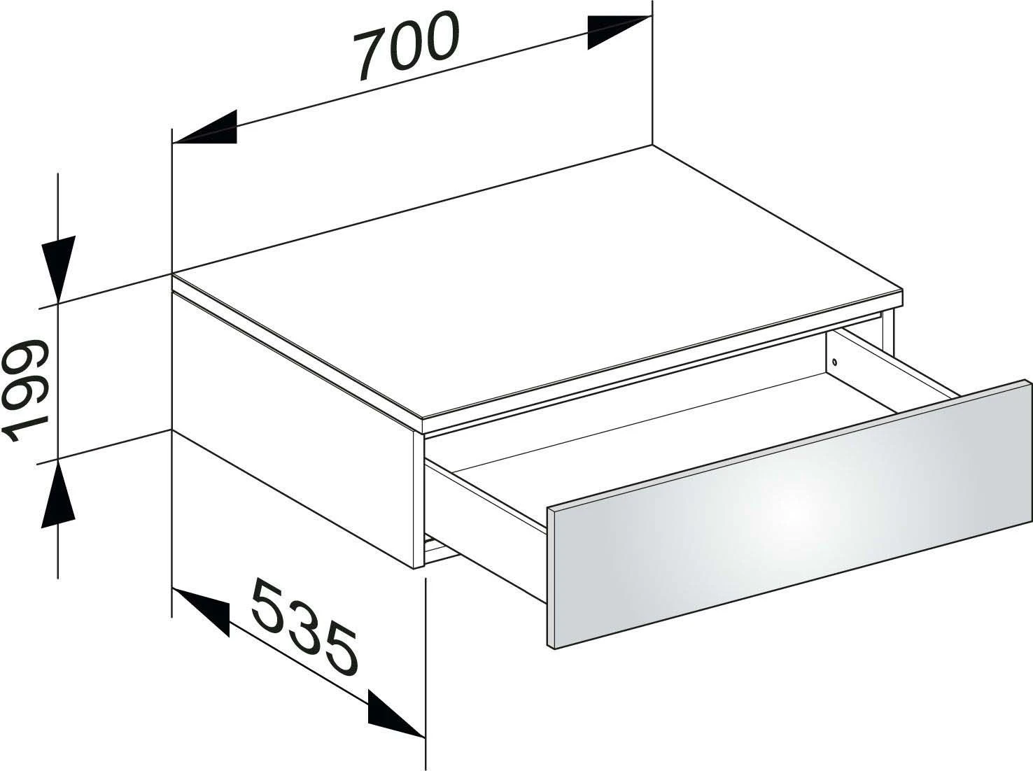 Keuco Edition 400 Sideboard 31740150000 70x19,9x53,5cm, Glasplatte Matt, Anthrazit 4 Keuco Edition 400 Sideboard 31740150000 70x19,9x53,5cm, Glasplatte Matt, Anthrazit – Bild 2