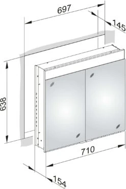 Keuco Edition 400 Spiegelschrank 21541171303 710x650x154mm, 26 Watt, Wandeinbau, Spiegelheizung, 56 Watt -Geberit Store Keuco Edition 400 Spiegelschrank 21541171303 710x650x154mm 26 Watt Wandeinbau Spiegelheizung 56 Watt 1