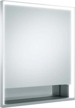 Keuco Royal Lumos Spiegelschrank 14311171201 Wandeinbau, Silber-eloxiert, Offenes Ablagefach, 650 X 735 X 165 Mm, Anschlag Links