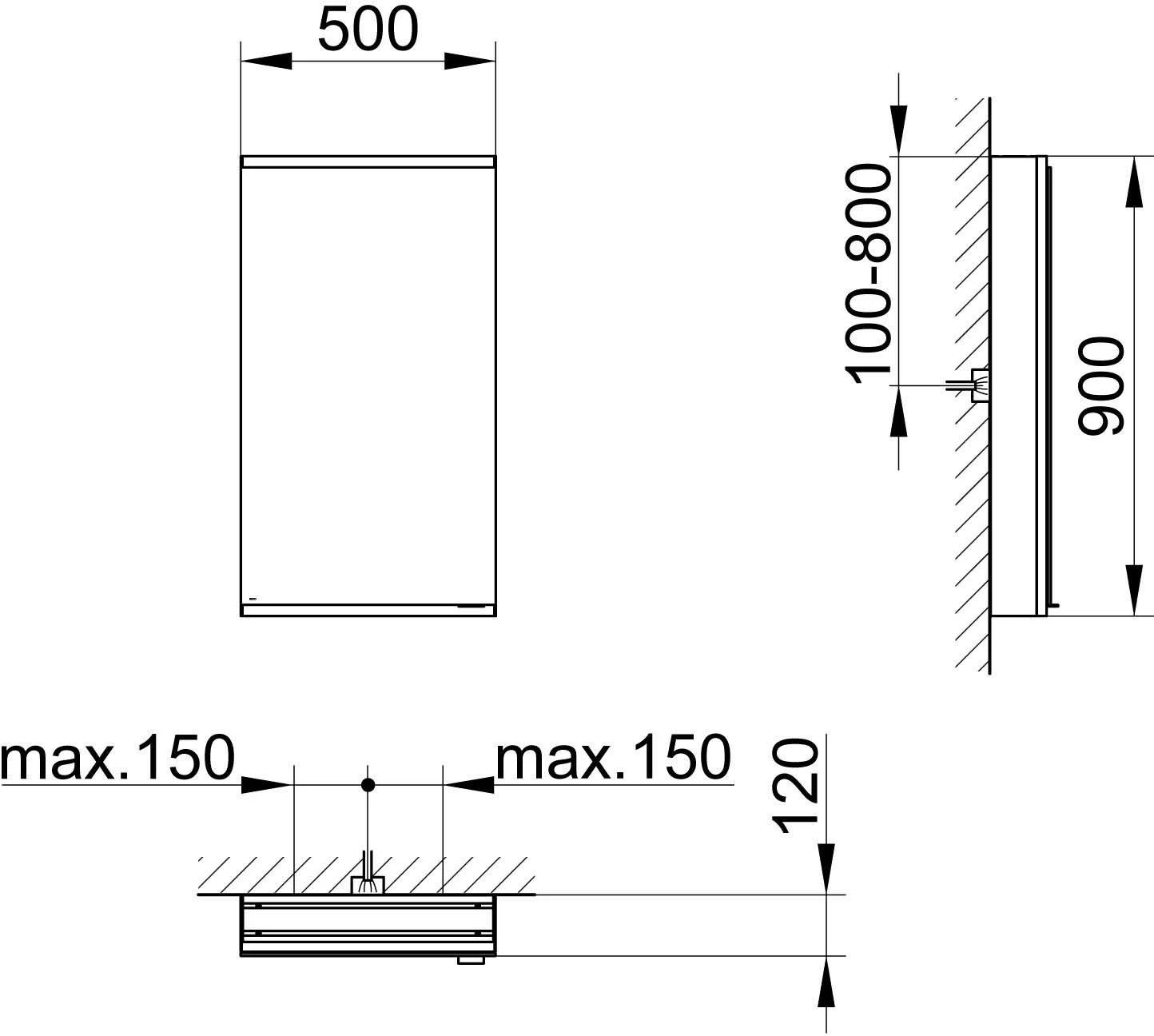 Keuco Royal Modular 2.0 Spiegelschrank 800011051000000 500 X 900 X 120 Mm, Ohne Steckdose, Wandvorbau, 1-türig, Beleuchtet, Links 4 Keuco Royal Modular 2.0 Spiegelschrank 800011051000000 500 X 900 X 120 Mm, Ohne Steckdose, Wandvorbau, 1-türig, Beleuchtet, Links – Bild 2