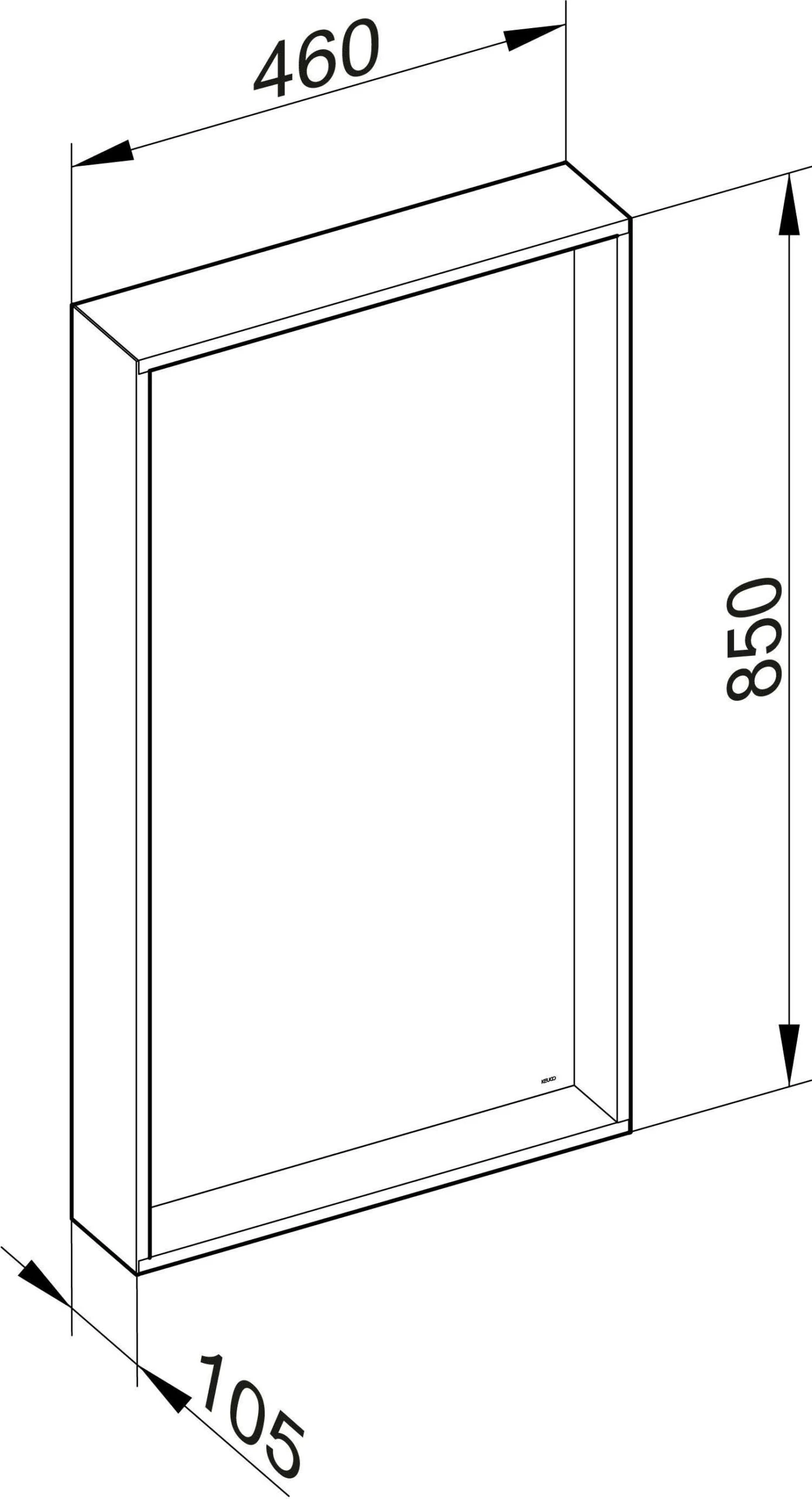 Keuco X-Line Kristallspiegel 33295181000 460x850x105mm, Cashmere, Unbeleuchtet 4 Keuco X-Line Kristallspiegel 33295181000 460x850x105mm, Cashmere, Unbeleuchtet – Bild 2