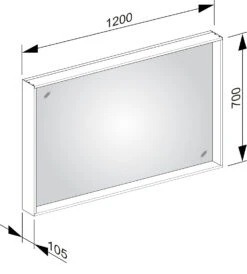 Keuco X-Line Kristallspiegel 33295293500 Unbeleuchtet, Inox, 1200x700x105mm -Geberit Store Keuco X Line Kristallspiegel 33295293500 unbeleuchtet Inox 1200x700x105mm 1