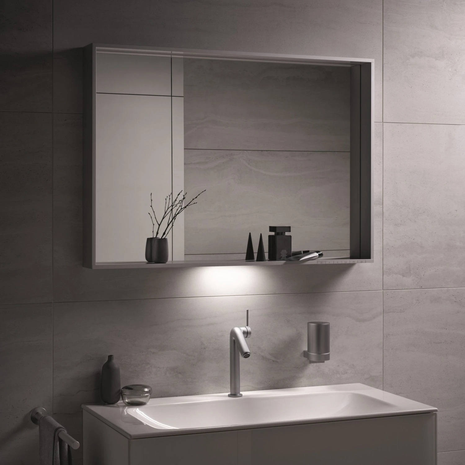 Keuco X-Line Lichtspiegel 33296292500 Beleuchtet, Inox, 800x700x105mm 6 Keuco X-Line Lichtspiegel 33296292500 Beleuchtet, Inox, 800x700x105mm – Bild 4