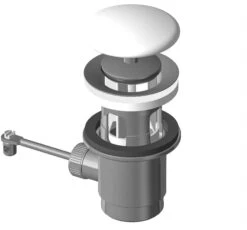 LAUFEN Ablaufventil H8981870000001 Mit Keramikabdeckung Und Zughebel, Für Waschtisch