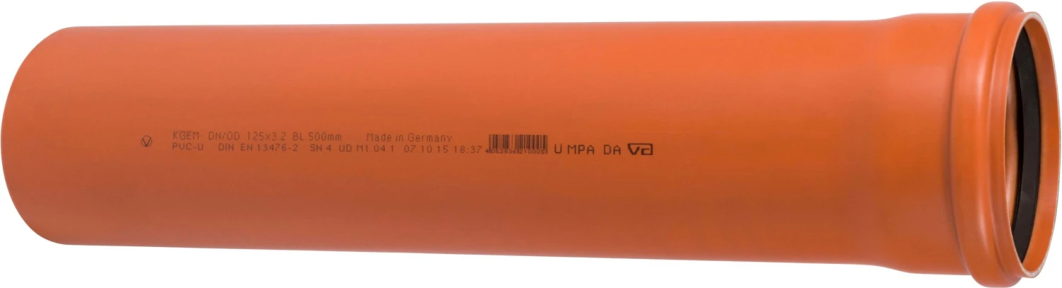 Ostendorf Kg KG Rohr SN 4 Coex 221010 DN/OD 125 X 3,2 Mm, 1000 Mm, Mit Muffe 3 Ostendorf Kg KG Rohr SN 4 Coex 221010 DN/OD 125 X 3,2 Mm, 1000 Mm, Mit Muffe