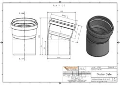 Geberit Store -Geberit Store Ostendorf SKOLAN safe SKOLANsafe Bogen 337100 DN OD 160 15° 1